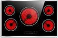 36 Inch Electric Cooktop, 5 Burner Stove Top with Slide Control, 9200W Electric Stove with Child Lock, Timer & Pause Function 36' Glass Cooktop, 220V Hard Wire(No Plug)
