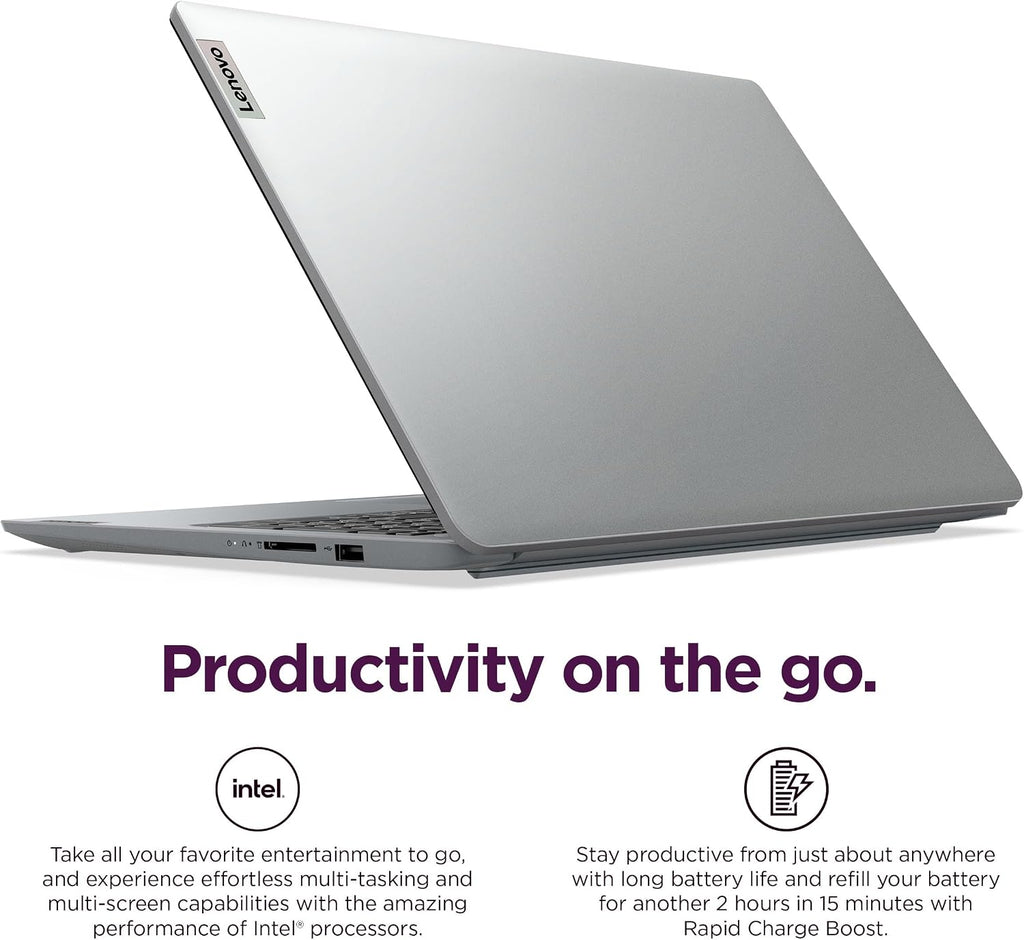 Lenovo IdeaPad 1i 15.6' HD Laptop (12GB RAM, 512GB PCIe SSD, 1-Year Microsoft Office 365, Intel Celeron N4500) for Student, Home, Business, Numeric Keypad, Webcam, HDMI, Wi-Fi 6, Win 11 Home in S Mode