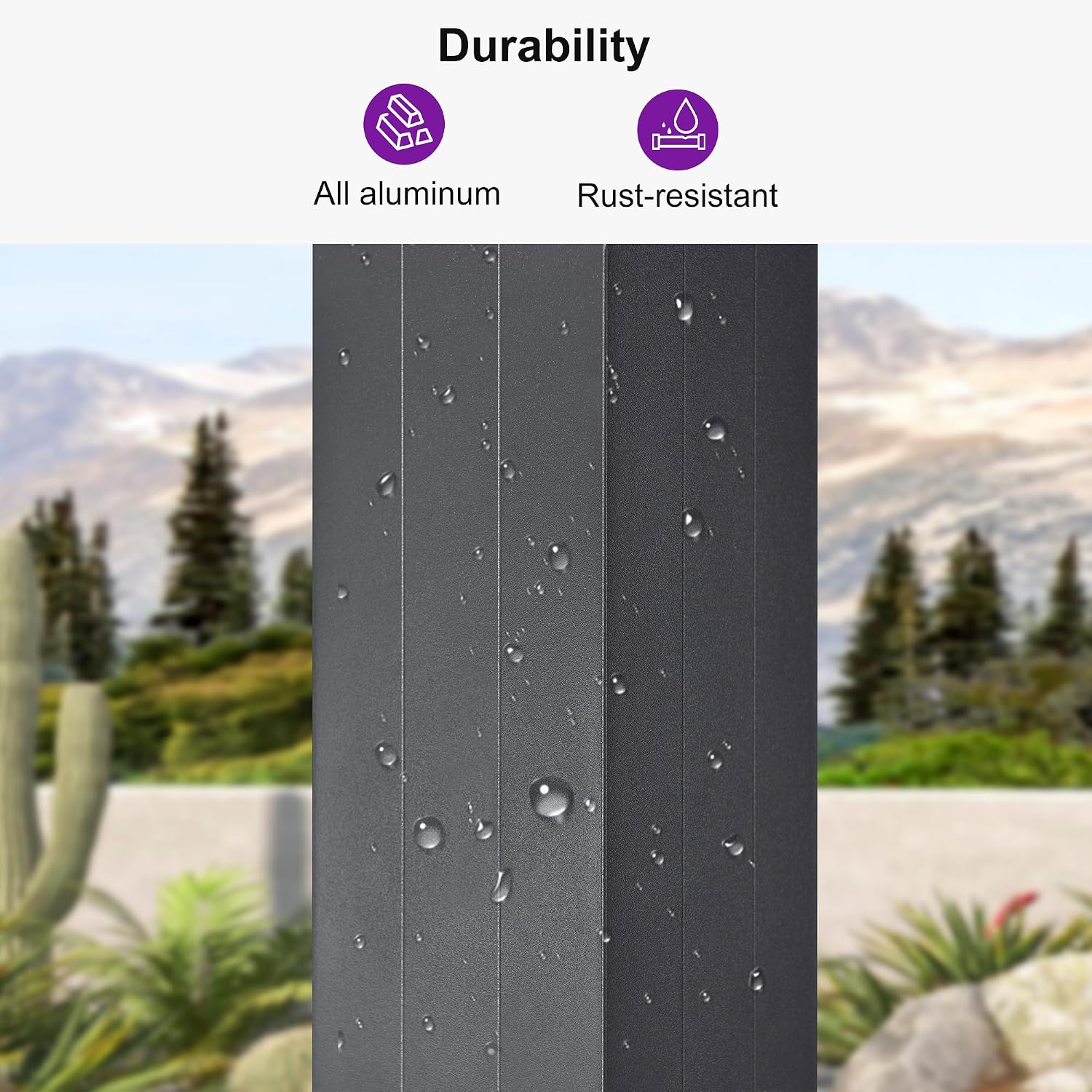 PURPLE LEAF Louvered Pergola 94AS 11' x 13' Outdoor Aluminum Pergola with Fixed Shutter Wall Adjustable Roof for Deck Backyard Grey Hardtop Gazebo, 1 Short Side