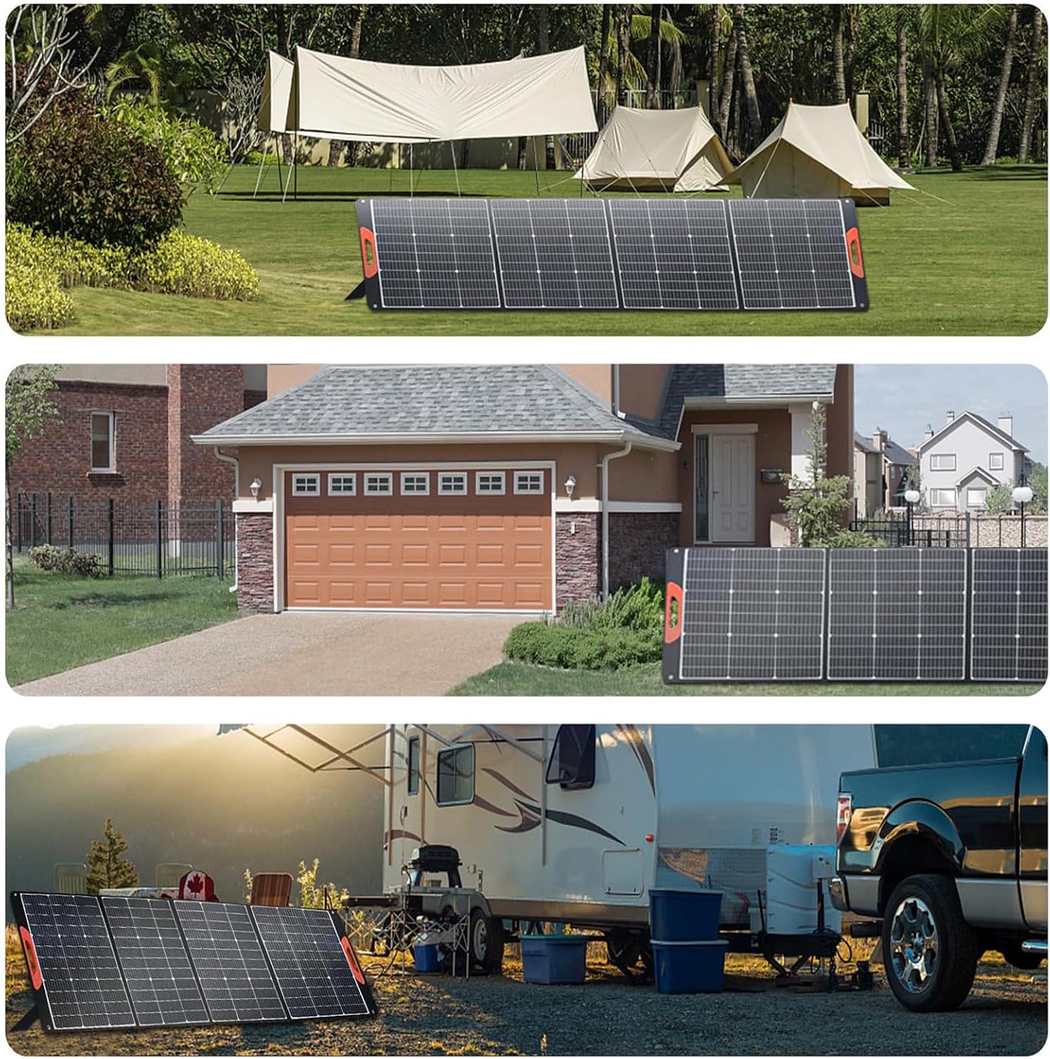 200W Solar Panel for Power Station Generator, 18V Portable Foldable Solar Cell Solar Charger, Solar Charger Charger for Outdoor Camping RV Hiking 100W