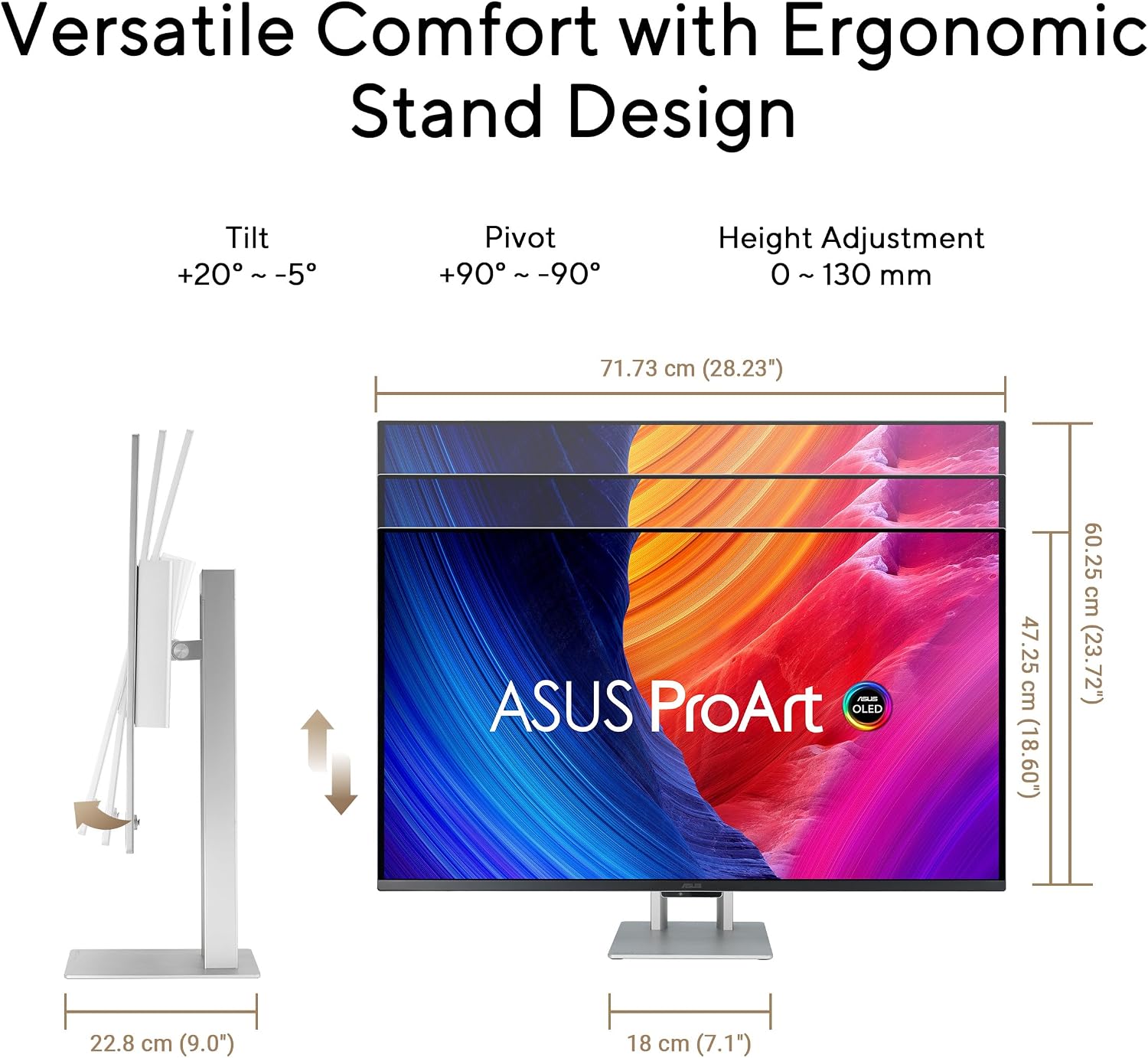ASUS ProArt PA32UCDM Monitor 32' 4K UHD QD-OLED 240Hz 0.1ms ThunderBolt 4 PD 96W - PA32UCDM