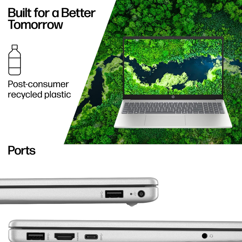 HP Laptop Computer with Office 365 for The Web, Intel 8-Core i3 Laptop, 1.5TB Storage (1TB SSD and 512GB External), 16GB RAM, 15.6' Full HD Display, Windows 11 w/o Mouse