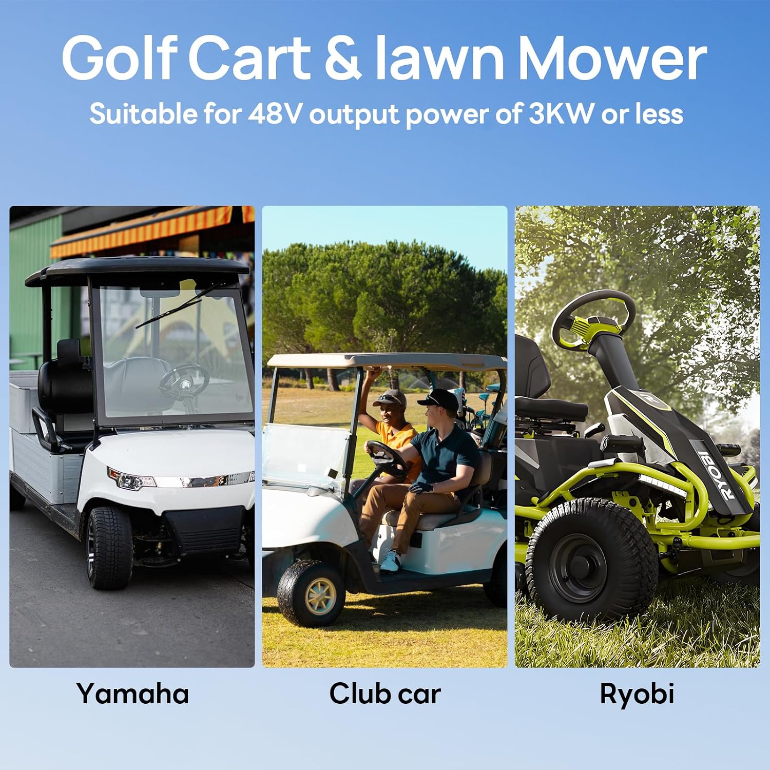 ECO-WORTHY 48V 50Ah Metal Case Lithium Battery,Built-in 50A BMS, 2~3C Peak Current for Strong Acceleration, Lightweight Lead-Acid Replacement, 4000+ Cycles for Lawn Mower, Golf Cart, Solar Off-Grid