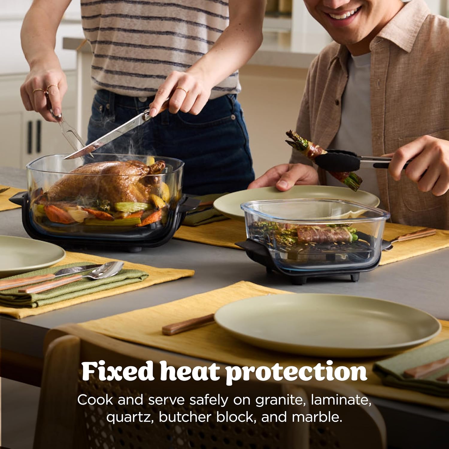Ninja Crispi 4-in-1 Glass Air Fryer | 450°F | Non-Toxic | 4QT & 6-Cup Glass Containers w/Lids | Microwave, Freezer, Dishwasher Safe | Max Crisp, Air Fry, Bake, Recrisp | Orange Pepper | FN101OR