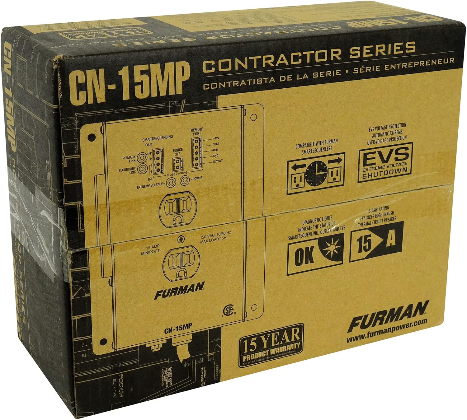 Furman Sound BlueBOLT CN-15MP 15A MiniPort Remote Duplex Smart Outlet