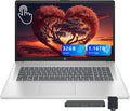 HP 17.3' HD+ Touchscreen Laptop, AMD Ryzen 5 7430U, 32GB RAM, 1.16TB Storage (1TB SSD+160GB Docking Station Set), AMD Radeon Graphics, Numeric Keypad, Wi-Fi 6, HD Webcam, Windows 11 Home, Silver