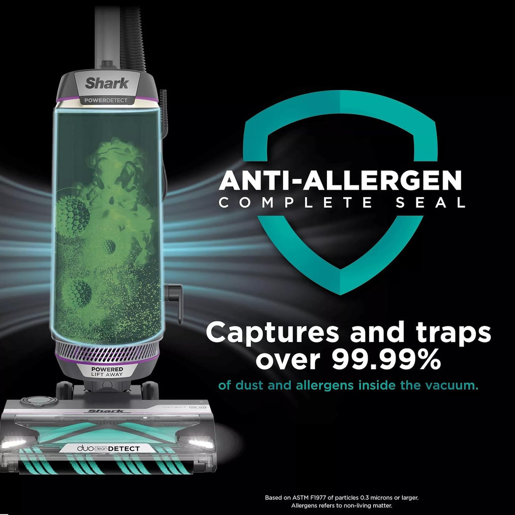 Shark AZ3901 POWERDETECT Upright Vacuum Cleaner with DuoClean Technology, Odor Neutralizer Technology, Powered Lift-Away, Self Cleaning Brushroll, Anti-Allergen Complete Seal (Renewed)
