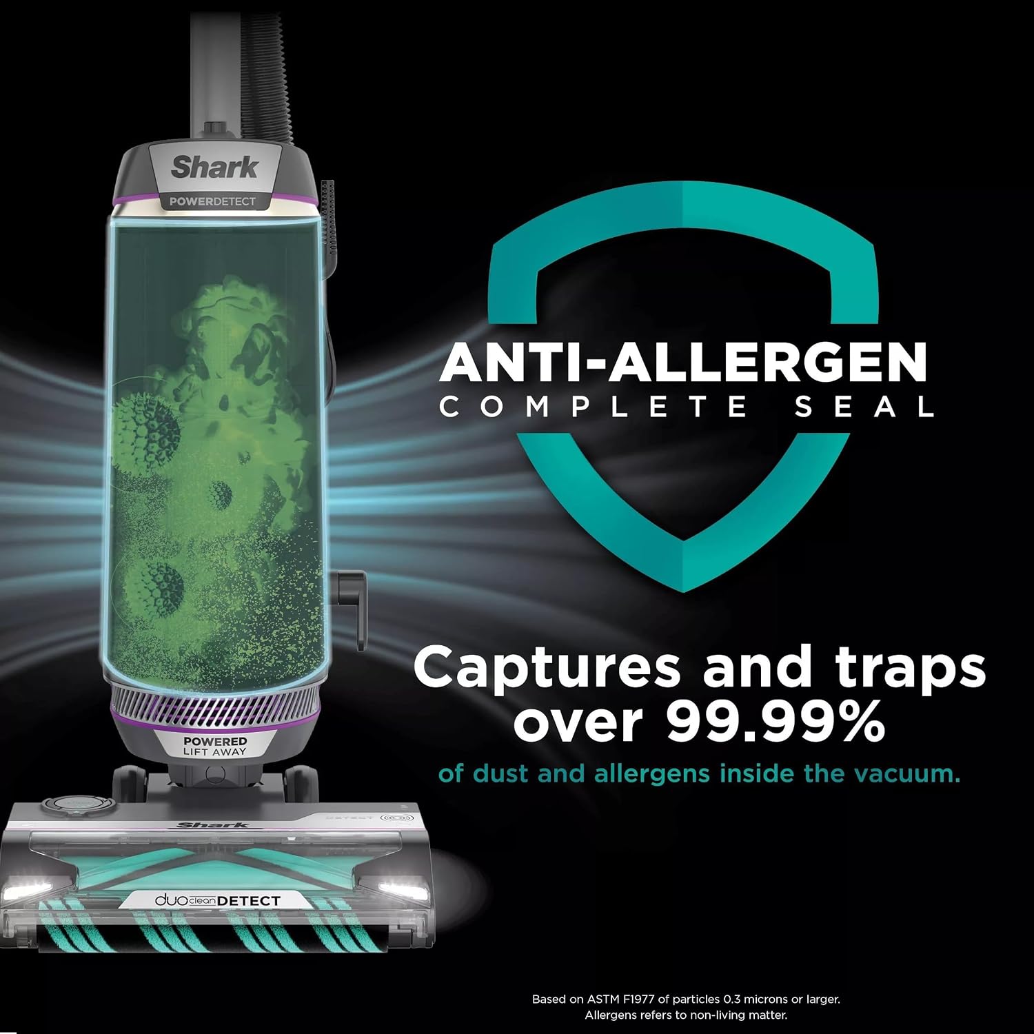 Shark AZ3901 POWERDETECT Upright Vacuum Cleaner with DuoClean Technology, Odor Neutralizer Technology, Powered Lift-Away, Self Cleaning Brushroll, Anti-Allergen Complete Seal (Renewed)