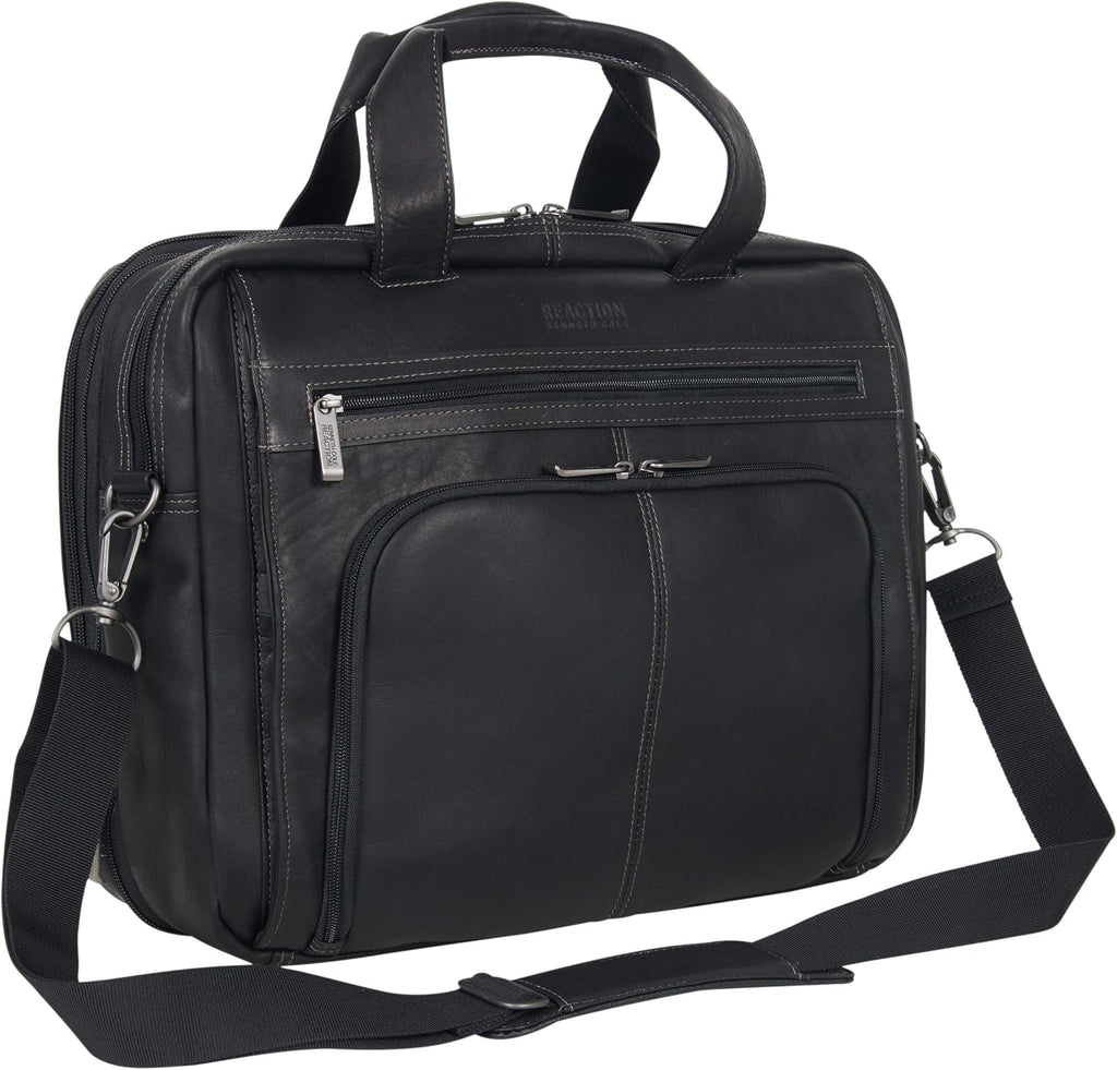 Kenneth Cole REACTION 'Out of the Bag' Manhattan Colombian Leather 15.6' Laptop Briefcase Travel Business Case Bag