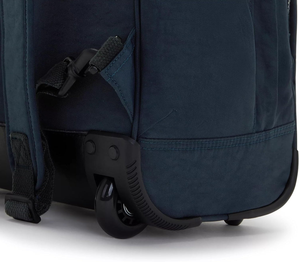 Kipling Women's Gaze Large Rolling, Durable, Wheeled Backpack with Adjustable Shoulder Straps, Nylon Book Bag, True Blue Tonal, 8.25' L x 17.25' H x 12.25' D,100352251