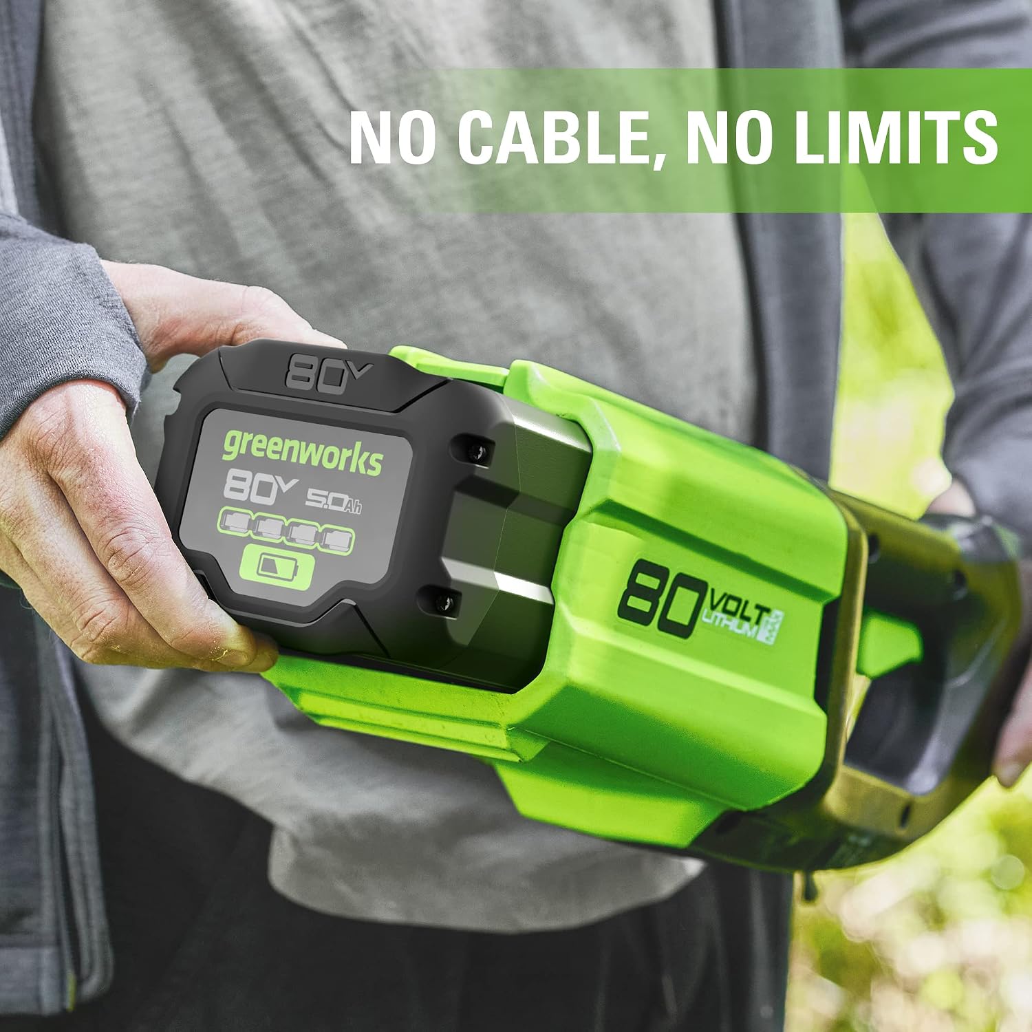 Greenworks 80V 5.0Ah Lithium-Ion Battery (Genuine Greenworks Battery / 75+ Compatible Tools)