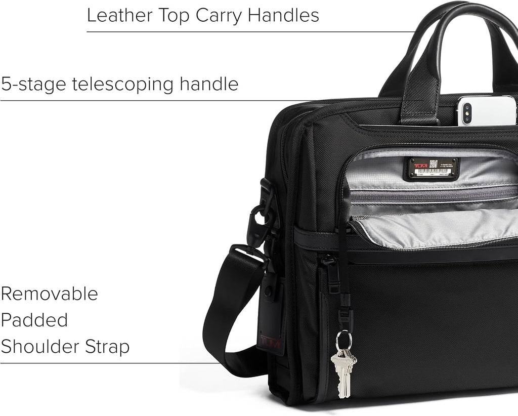 TUMI - Alpha Large 17' Laptop Briefcase - Professional Briefcase for Commute or Travel - Padded Compartment Fits 17' Screen