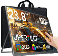 UPERFECT 24' 120Hz QLED Portable Touchscreen Monitor 1080P 125% sRGB 400Nits w/Stand & VESA, HDMI USB-C Travel Monitor for Laptop/Gaming Devices/Phone/Mini PC, External Second Screen for Gaming & Work