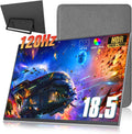 18.5 inch Portable Monitor + Sleeve 120Hz 1080P,100% sRGB FHD HDR USB HDMI with VESA Ultra Slim Portable Laptop Office Monitor,for Computer Switch Phone Game Devices