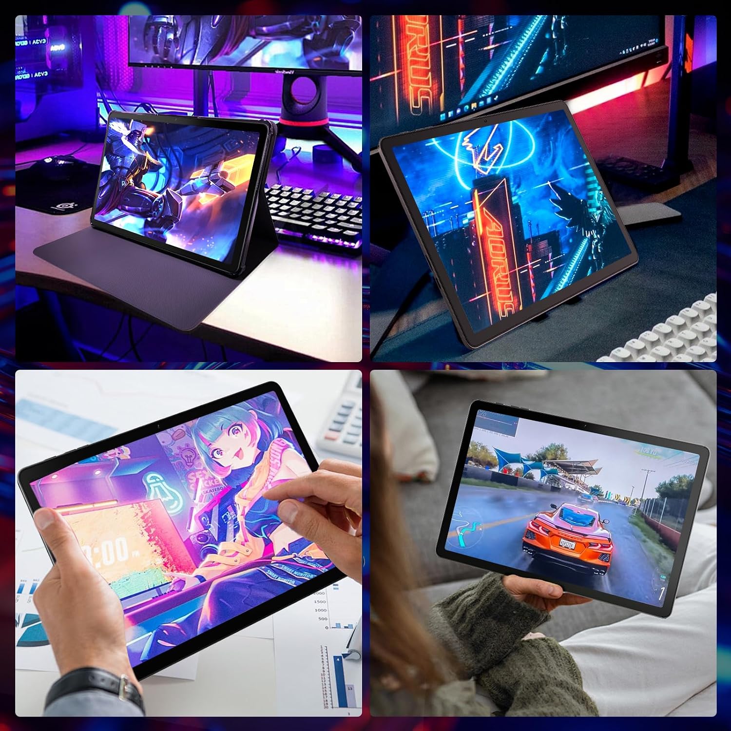 DigiLand 2025 Android 14 Tablet 11 inch Gaming Tablets MediaTek Helio G99 Octa-Core FHD 1920 * 1200 Display Android Tablet 16GB RAM+256GB Storage,Widevine L1 Support,WiFi 6,7500mAh(8+256GB)