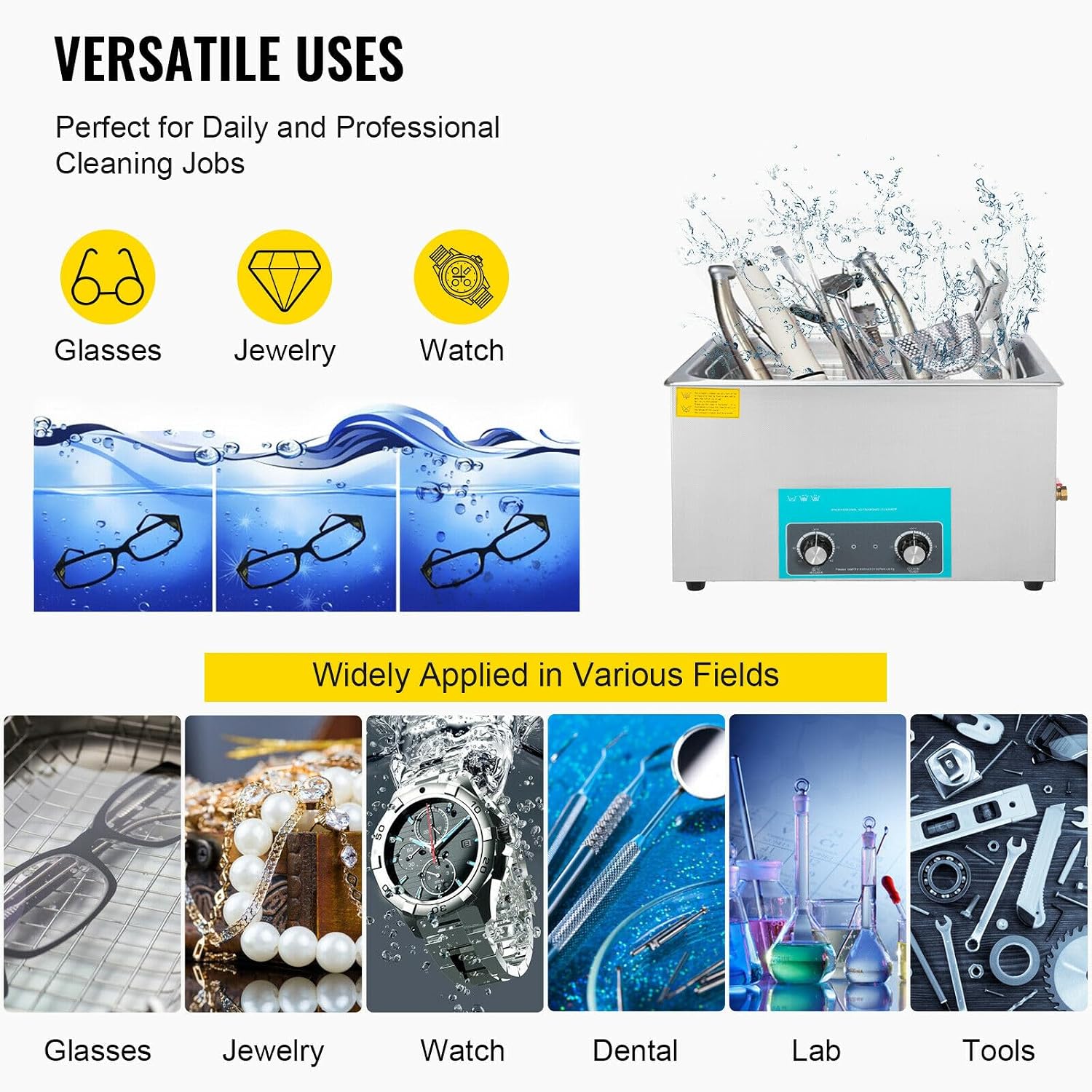 3L 6L 10L 15L 22L 30L Electric Ultrasonic Cleaner Portable Washing Machine Lave-Dishes Diswasher Ultrasound Home Appliance(3 L)