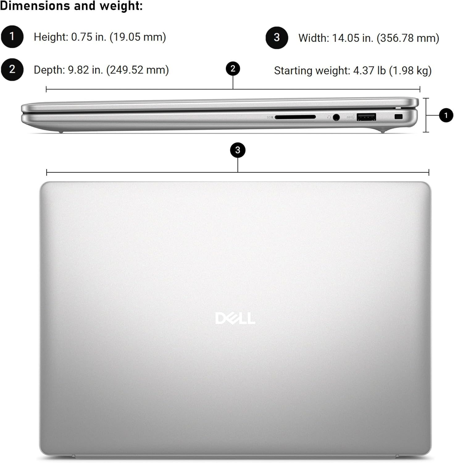Dell 16 Laptop Computer, Intel Core 7 150U Processor, 16' FHD+ IPS Touchscreen Anti-Glare Display, 32GB DDR5 RAM, 1TB PCIe SSD, WiFi 6E, Bluetooth 5.3, Backlit Keyboard, Windows 11 Home