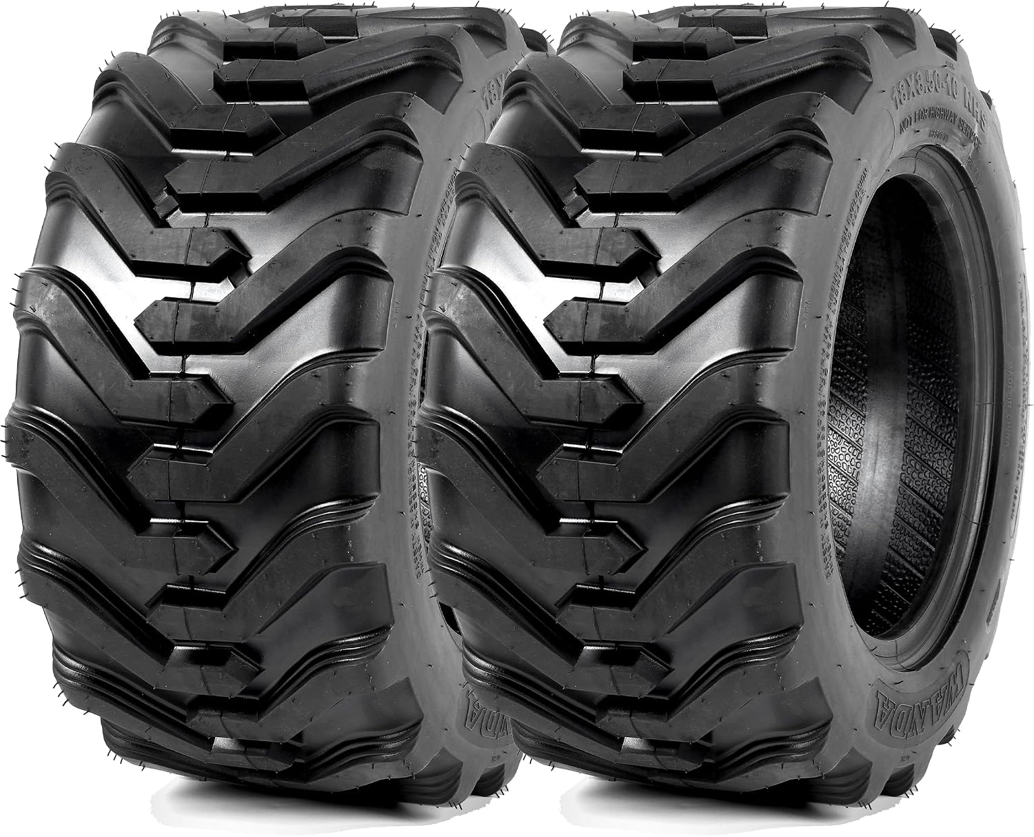 AR-PRO (2-Pack) 18x8.50-10 Garden Tractor Tubeless Tire, Heavy Duty 4-Ply Farm & Lawn Tractor Tire, 780lbs Capacity