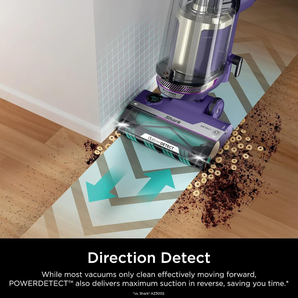 Shark AZ4002W DuoClean PowerFins Upright Vacuum (Renewed), Lift-Away, Self-Cleaning Brushroll, Anti-Allergen Complete Seal with HEPA Filter, Powerful Pet Hair Pickup