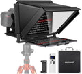 NEEWER X12 14 inch Aluminum Alloy Teleprompter for iPad Tablet Smartphone DSLR Cameras with Remote Control, Carry Case, APP Compatible with iOS/Android for Online Teaching/Vlogger/Live Streaming