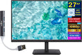 acer Vero V7 V277 Gbmipx 27' FHD IPS Monitor with 4ms Response Time, Anti Glare, VESA Mount (100mm), VGA, HDMI, & DKZ USB Port Expander, Black Color (UM.HV7AA.G07)