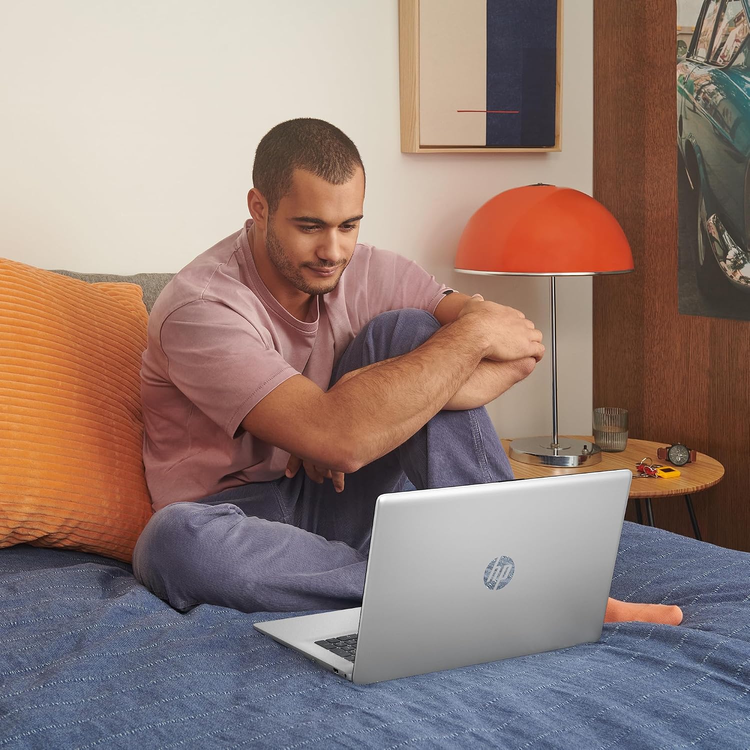 HP 17.3' Touchscreen Laptop Computer, Windows 11 Laptop 32GB RAM 1.5TB Storage (1TB SSD+512GB Docking Station Set), AMD Ryzen 5 7430U, HD+ 1600 x 900 Display, Copilot AI, SageNova Earphones, Silver