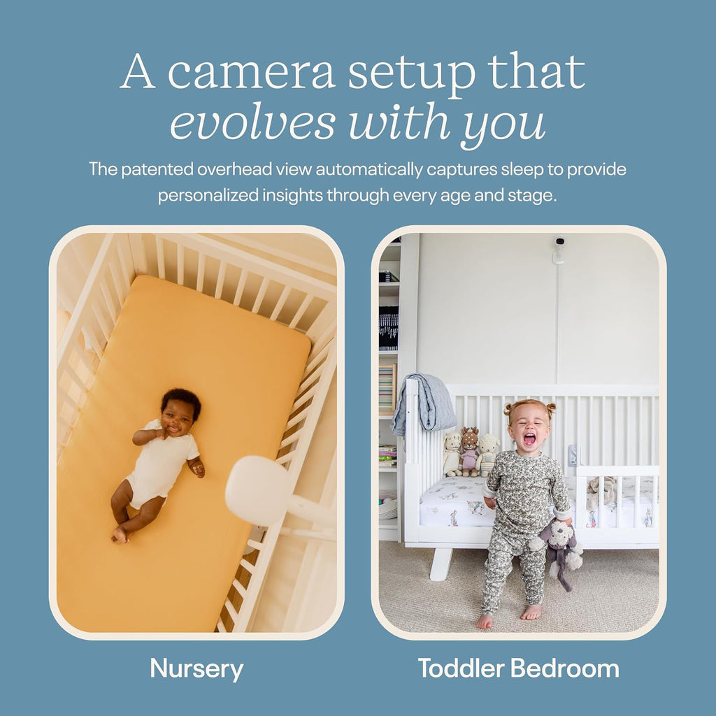 Nanit Nursery Bundle Smart Baby Monitor with Floor Stand – 1080p HD Wi-Fi Camera, Sensor-Free Breathing Monitoring, Sleep Tracking, Two-Way Audio, Night Vision, Motion & Cry Notifications, White