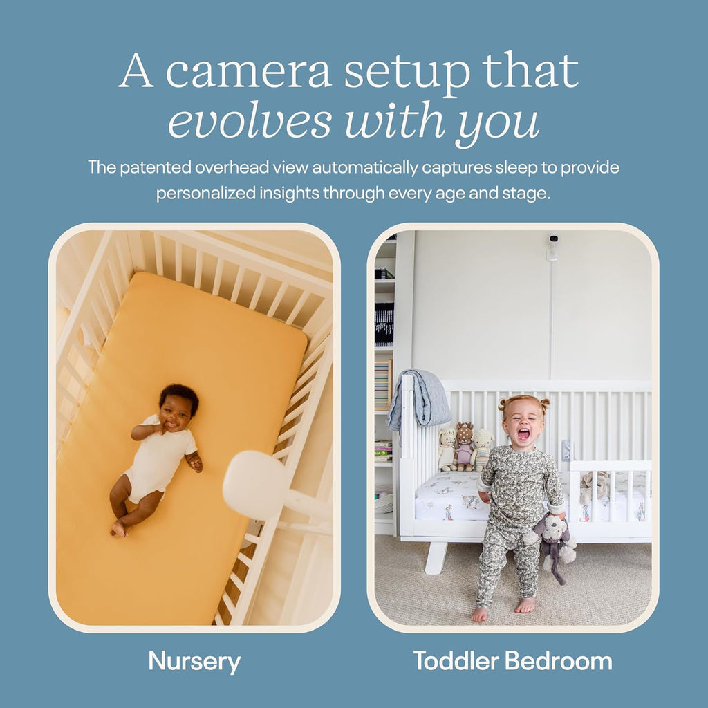 Nanit Nursery Bundle Smart Baby Monitor with Wall Mount – 1080p HD Wi-Fi Camera, Sensor-Free Breathing Monitoring, Sleep Tracking, Two-Way Audio, Night Vision, Motion & Cry Notifications, White