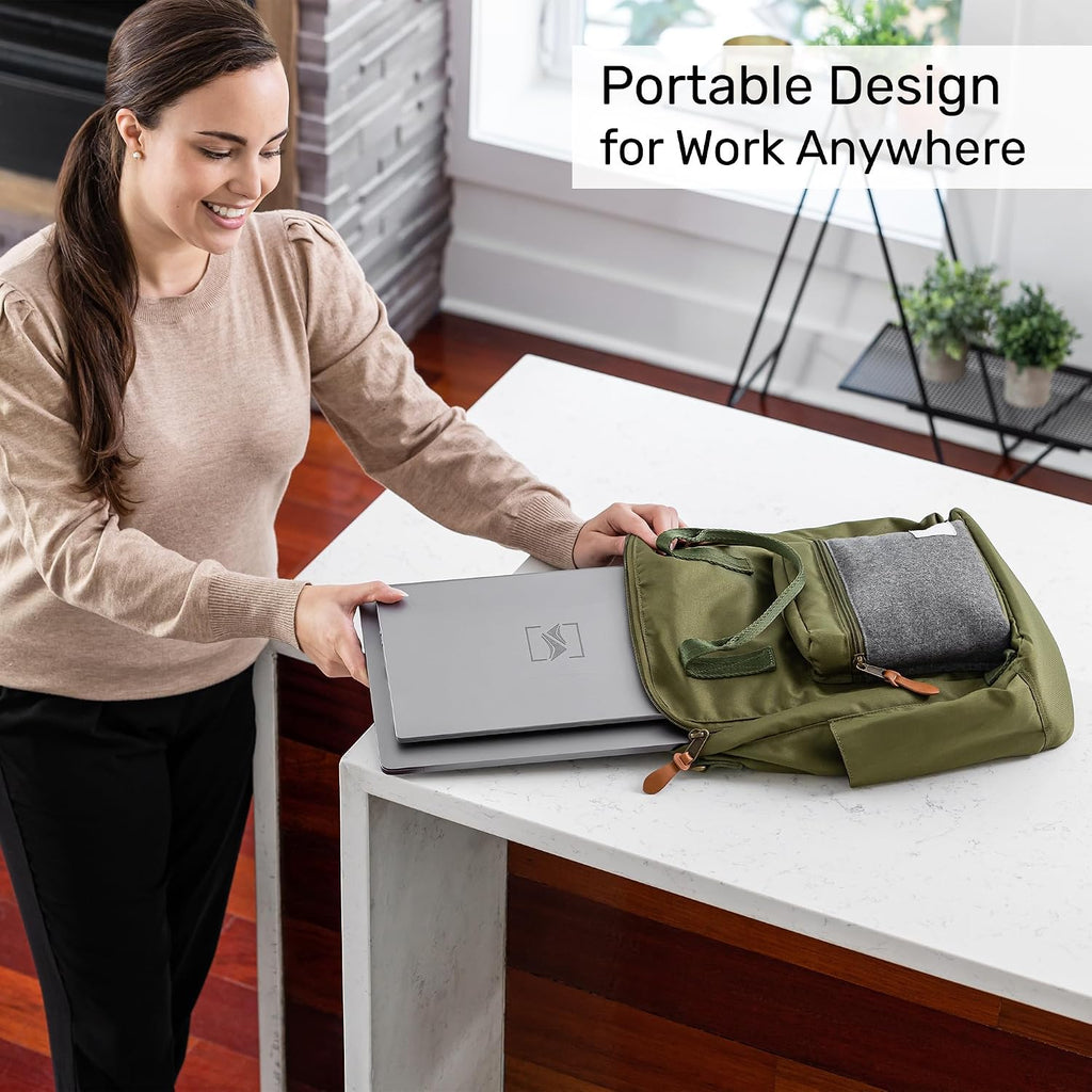 SideTrak Swivel 14' Portable Monitor for Laptop, Screen Extender with Patented Swivel Hinge, Attachable Travel Monitor, Dual Screen FHD Display, USB-C® & HDMI, (Dark Gray)