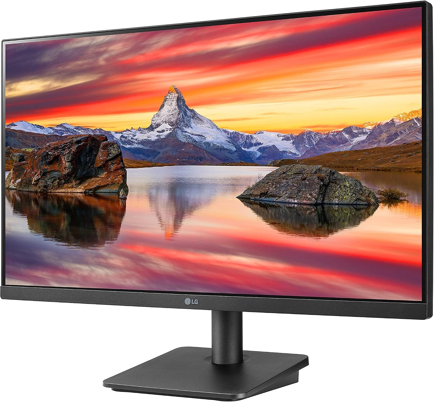 LG FHD (1920 x 1080) 24 Inch Computer Monitor, IPS, AMD FreeSync, 3-Side Borderless Design, 75Hz, 5ms, Reader Mode, Smart Energy Saving, OnScreen Control, HDMI, D-Sub, 24MP400-B, Black