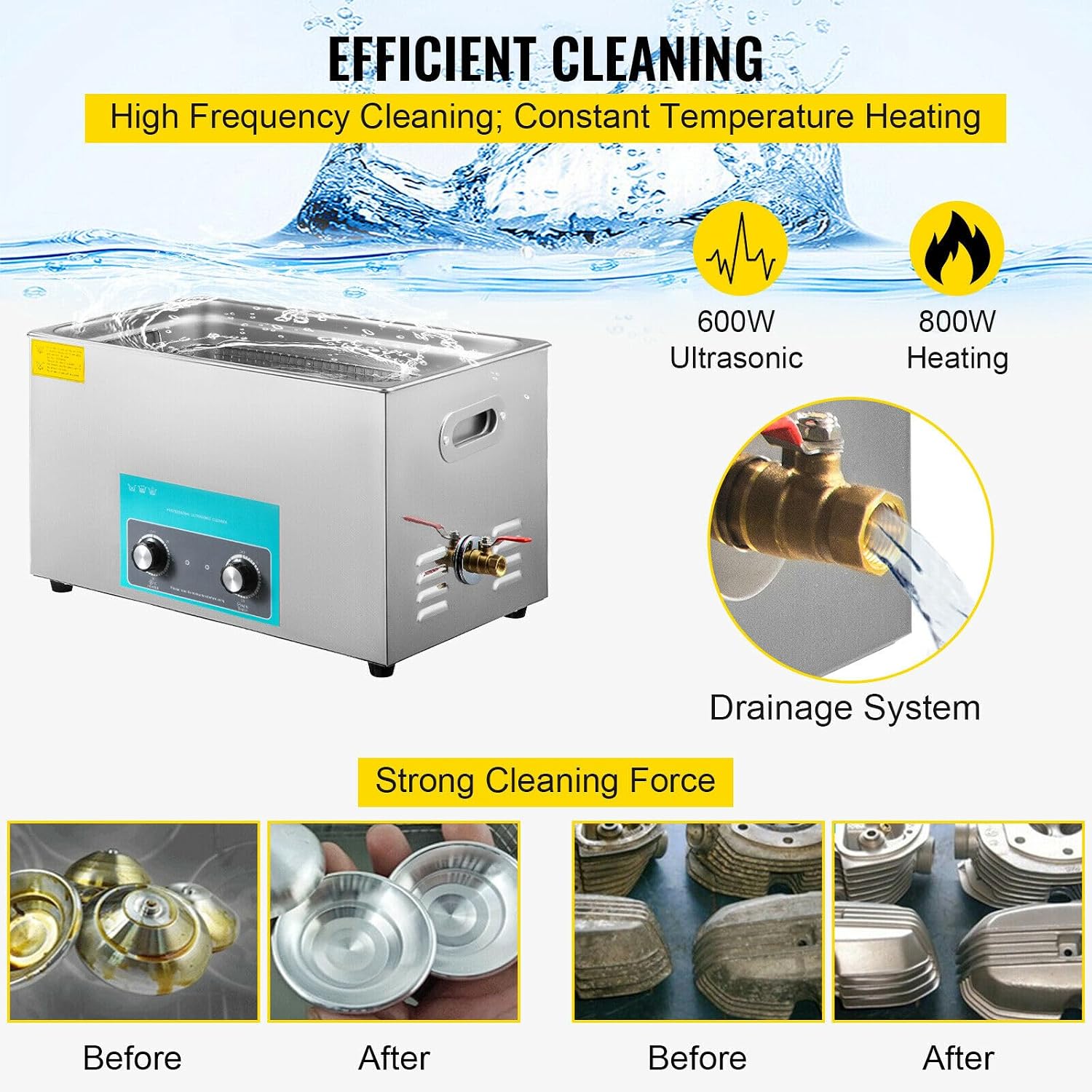3L 6L 10L 15L 22L 30L Electric Ultrasonic Cleaner Portable Washing Machine Lave-Dishes Diswasher Ultrasound Home Appliance(3 L)