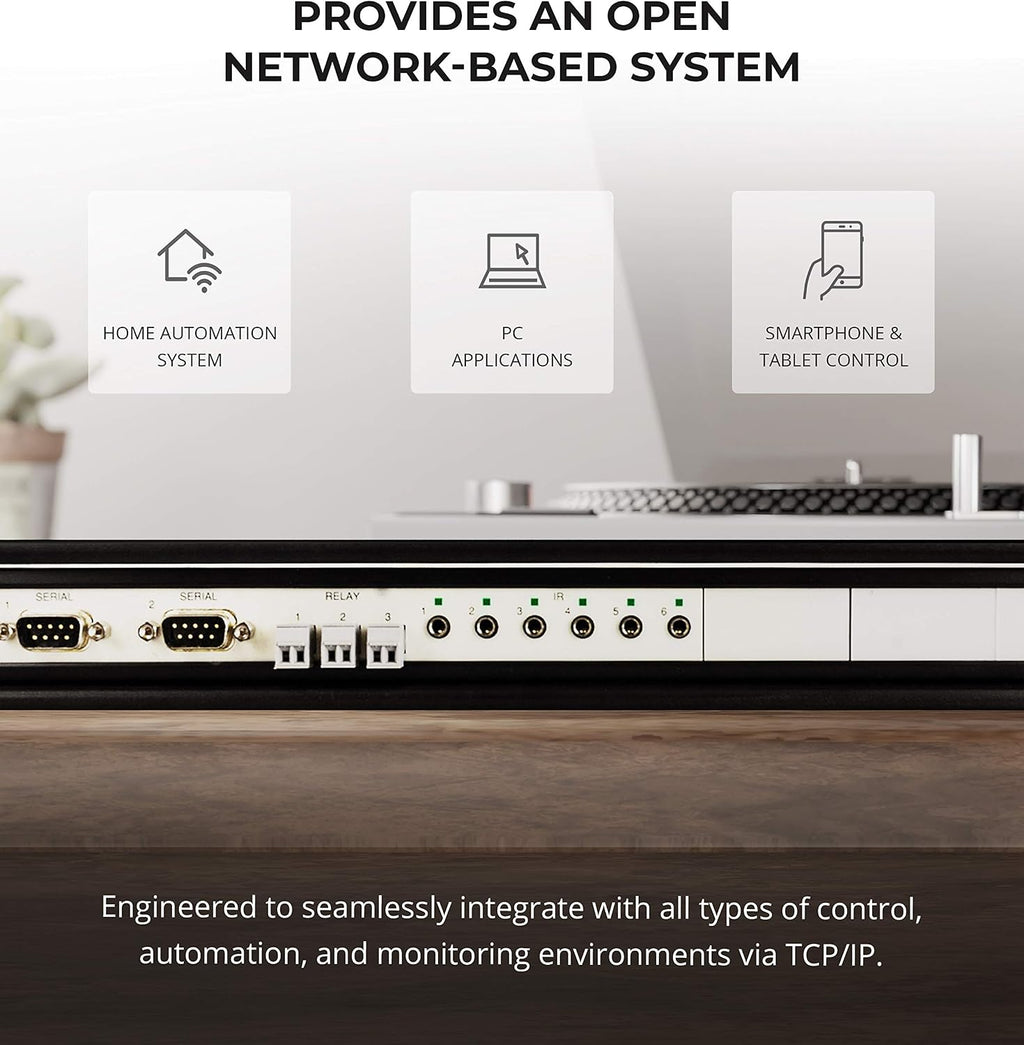GC-100-18R Network Adapter with 18-Inch Rack Mount Kit - Connects RS232 Serial, Relay, Infrared Devices and Smart Sensors to a Wired Ethernet