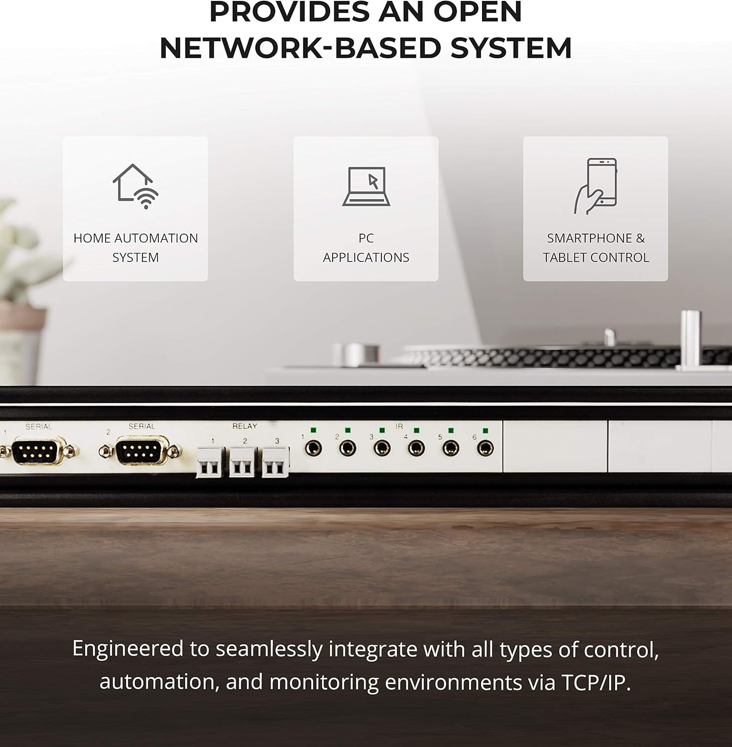 GC-100-18R Network Adapter with 18-Inch Rack Mount Kit - Connects RS232 Serial, Relay, Infrared Devices and Smart Sensors to a Wired Ethernet