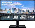 SAMSUNG FT45 Series 24-Inch FHD 1080p Computer Monitor, 75Hz, IPS Panel, HDMI, DisplayPort, USB Hub, Height Adjustable Stand, 3 Yr WRNTY (LF24T454FQNXGO),Black