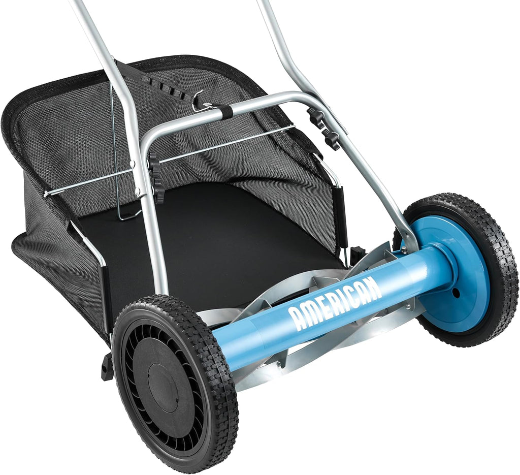 American Lawn Mower Company 1804-18 18-Inch 5-Blade Walk Behind Reel Lawn Mower with Grass Catcher