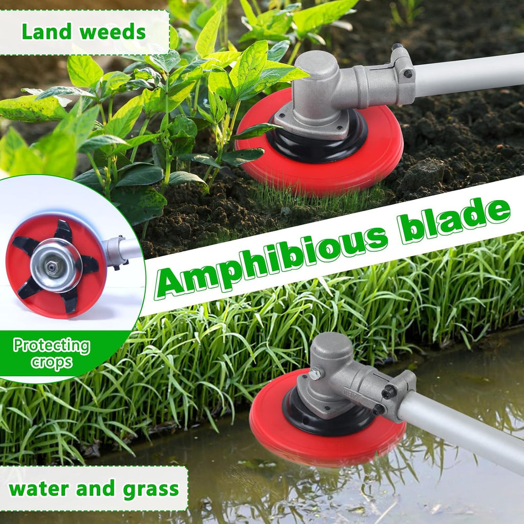8-in-1 Weed Eater Gas Powered - 52CC 2-Stroke Multi-Functional Trimming Tool Set, String Trimmer, Hedge Trimmer, Edger, Brush Cutter, Pole Chainsaw Pruner with Extension Pole for Yard, Garden