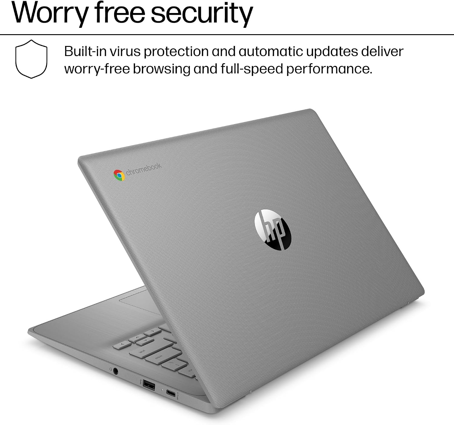 HP Chromebook 14 Laptop (14' Anti-Glare, Intel Celeron N4500, 4GB RAM, 192GB Storage (64GB + 128GB SD)) for Home & Student, Lightweight, Fast Charge, 10-Hr Battery Life, IST HUB, Wi-Fi 6, Chrome OS