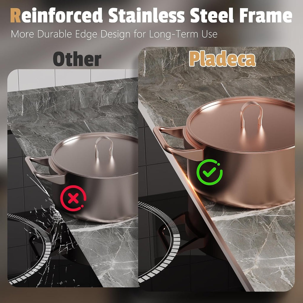 36 Inch Electric Cooktop, 5 Burner Stove Top with Slide Control, 9200W Electric Stove with Child Lock, Timer & Pause Function 36' Glass Cooktop, 220V Hard Wire(No Plug)