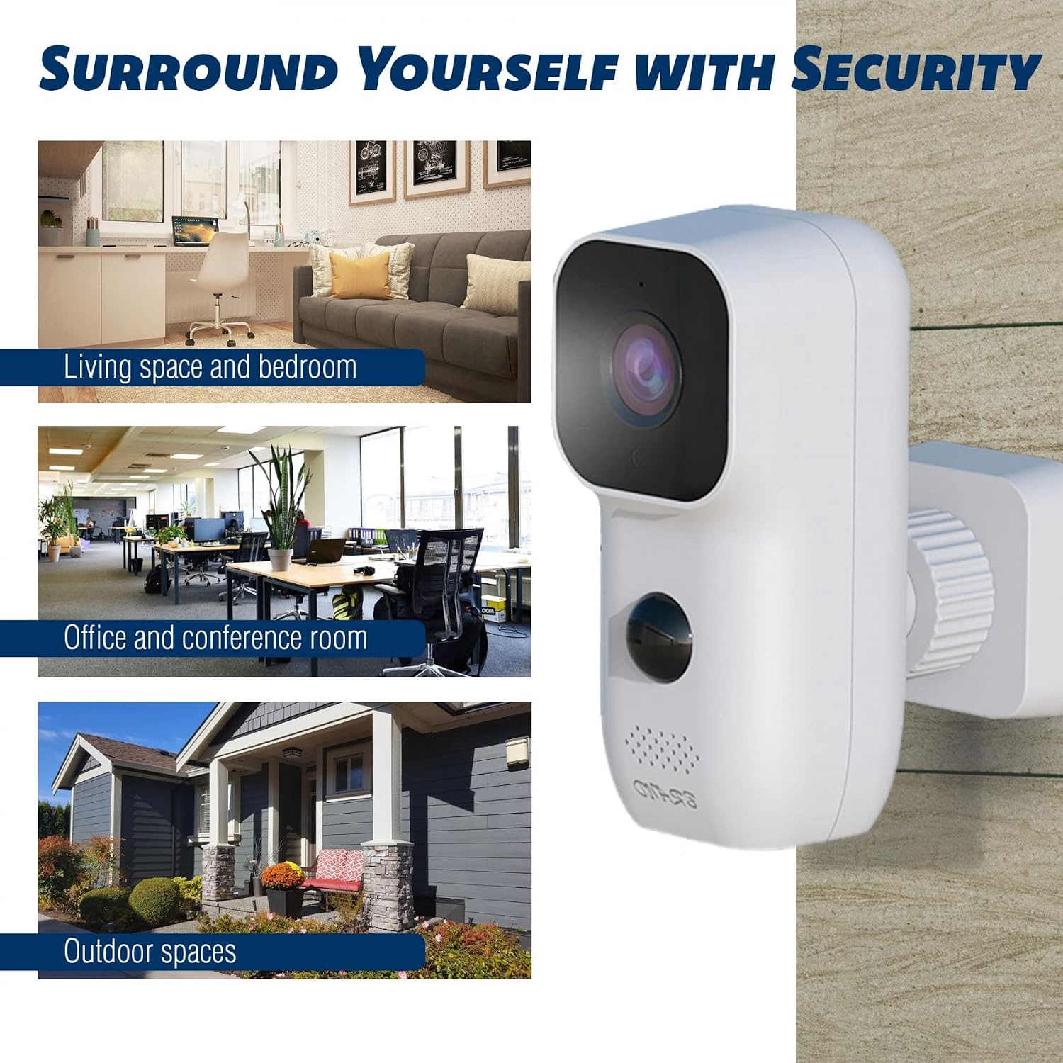 KJB Security SG1000BV Xtreme Life Kit with Hidden Bottom View Camera & SG Indoor/Outdoor Battery or Solar Power Camera, 1/2.7' 3.7mm Lens, 1080 CMOS, 1920@1080P Resolution, H.265