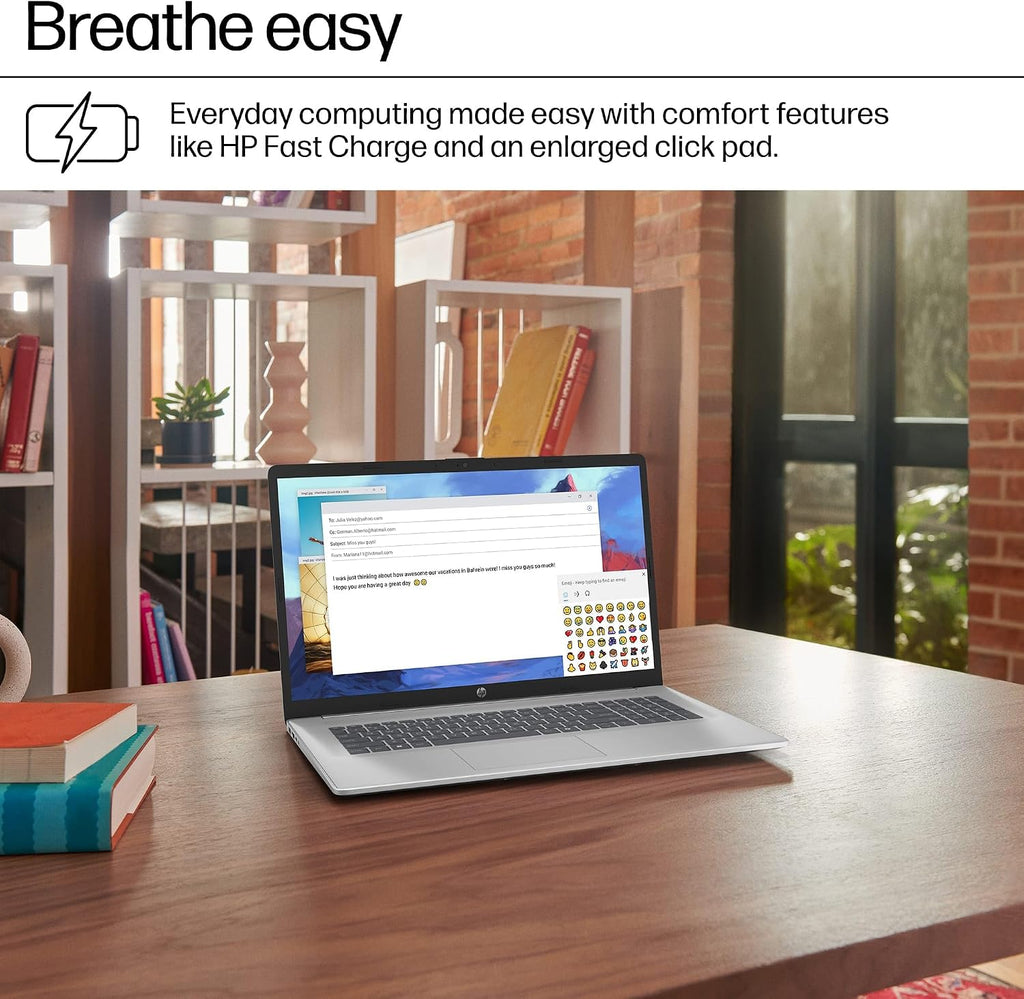 HP 17 Laptop AI PC (17.3' HD+ Touchscreen, Intel 12-Core Ultra 5 225U (> i7-1355U), 16GB DDR5 RAM, 512GB SSD) for Business, Home, Students, Backlit, Fingerprint, Webcam, Win 11 Pro, Silver