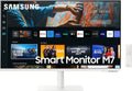 Samsung 32-Inch M70C Series UHD Smart Computer Monitor w/Streaming TV, Gaming Hub, Adjustable Stand, Remote PC Access, Slimfit Camera, Multiple Ports, Mobile Connectivity, LS32CM703UNXZA, White
