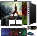 HP G3 Gaming Desktop PC, Core i7 6th Gen, AMD RX 550 Graphic, 16GB RAM, 240GB SSD | 2TB HDD, New MTG 27-inch Monitor, RGB Keyboard Mouse, Speaker, Webcam, WiFi, Windows 11 Pro (Renewed)