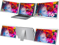 Laptop Screen Extender 16'- 1200P 16:10 FHD Triple Monitor for 12-18.5', Portable Monitor for Laptop with HDMI and USB-C Connectivity for MacBooks(NOT M1 M2 M3)/Wins, Chrome, Surface