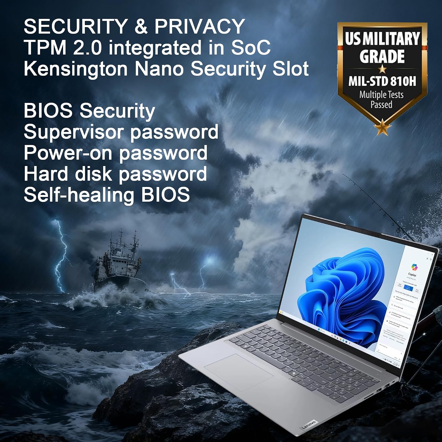 Lenovo ThinkBook 16 Gen 7 Business Laptop (16' FHD+ Anti-Glare, AMD Ryzen 5 7533HS (> Intel i7-1255U), 16GB DDR5 RAM, 512GB SSD), Fingerprint Reader, Webcam, Ethernet, Wi-Fi 6, Win 11 Pro w/ Copilot