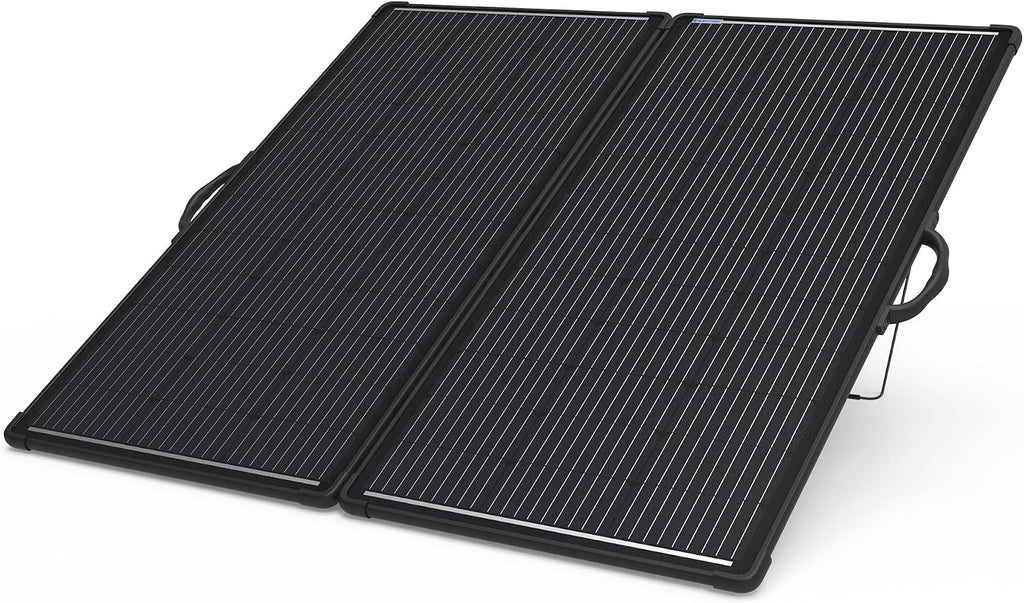 ACOPOWER 200W Mono Lightweight Portable Solar Panel Kit, 200 Watt Solar Suitcase, Waterproof 20A 12V LCD Charge Controller for Camping , RV, Black