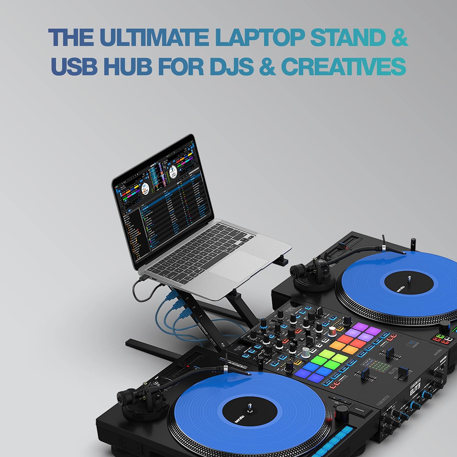 Reloop Advanced Laptop Stand with USB-C PD Hub (AMS, black (AMS-STAND-HUB)