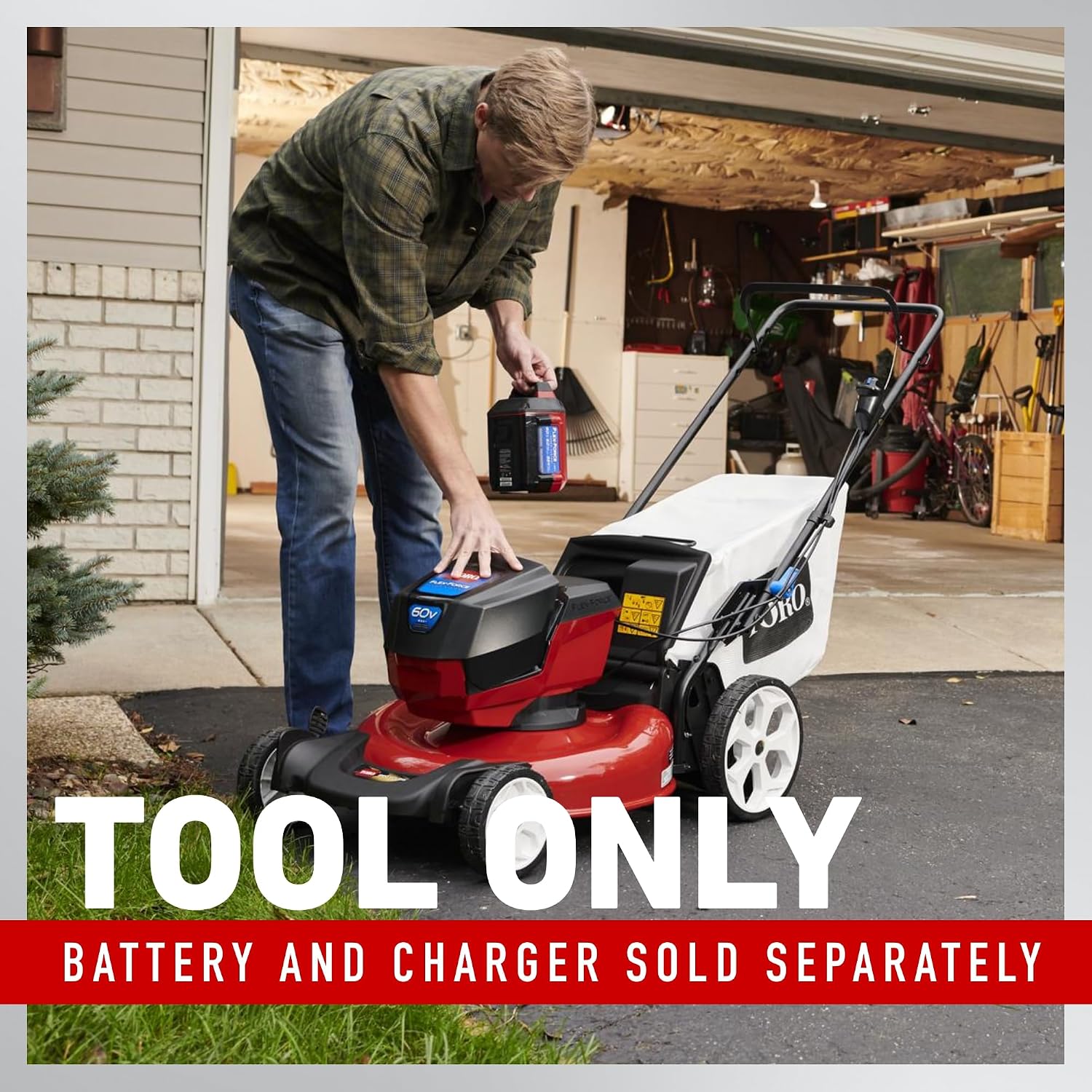 Recycler SmartStow 21 in. 60-Volt Max Lithium-Ion Cordless Battery Walk Behind Mower RWD (Tool-Only)