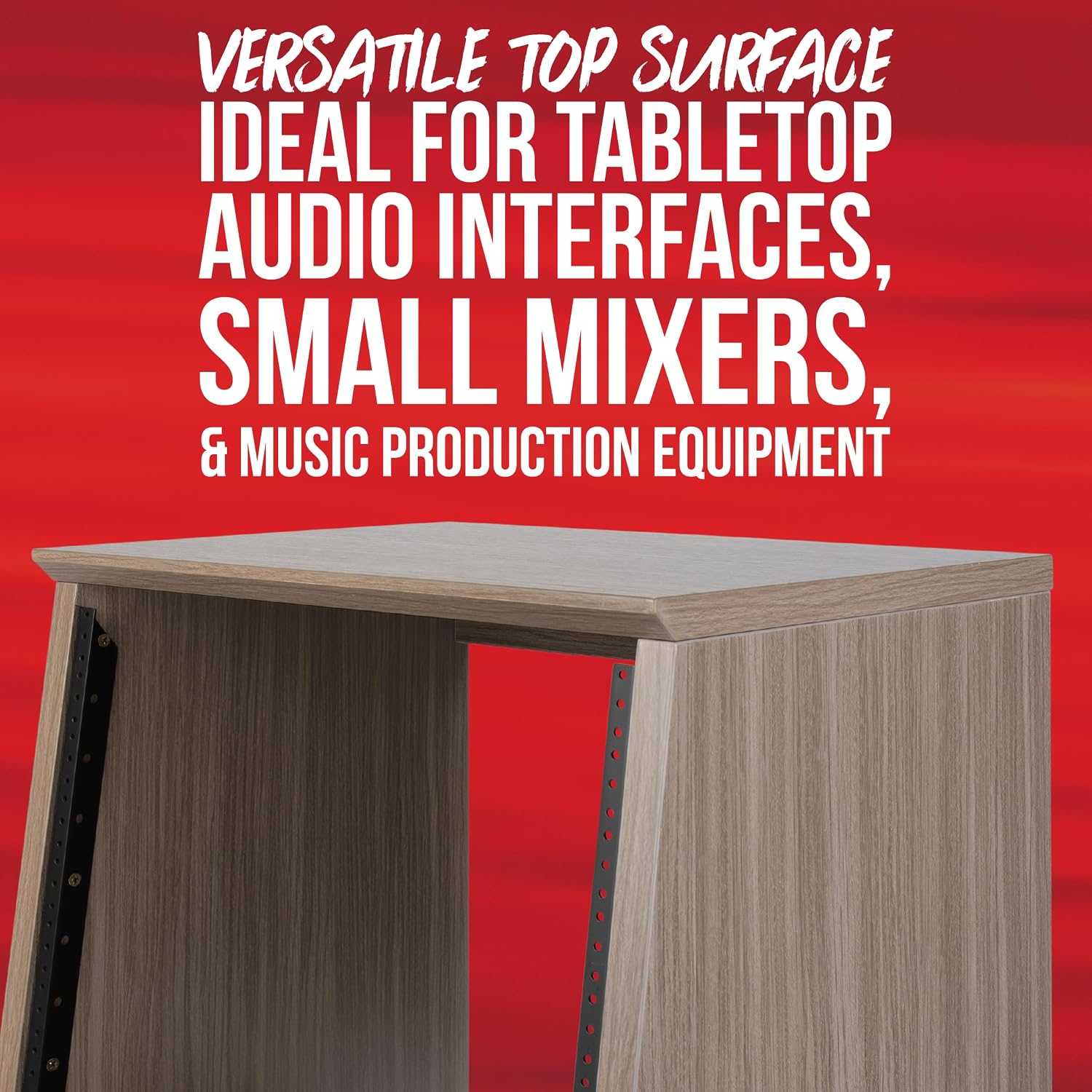 Gator Frameworks Elite Furniture Series 12U Angled Studio Rack with Locking Casters, Natural Maple Finish (GFW-ELITESTUDIORK12-MPL)