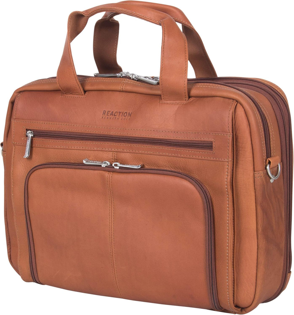 Kenneth Cole REACTION 'Out of the Bag' Manhattan Colombian Leather 15.6' Laptop Briefcase Travel Business Case Bag