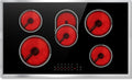 Electric Cooktop 36 Inch, 5 Burners Electric Stove Top Touch Control, 8400W Built-in Ceramic Stovetop 36' with Expandable Zone, Child Lock, Timer, Pause Control, 220-240v Hardwired (No Plug)